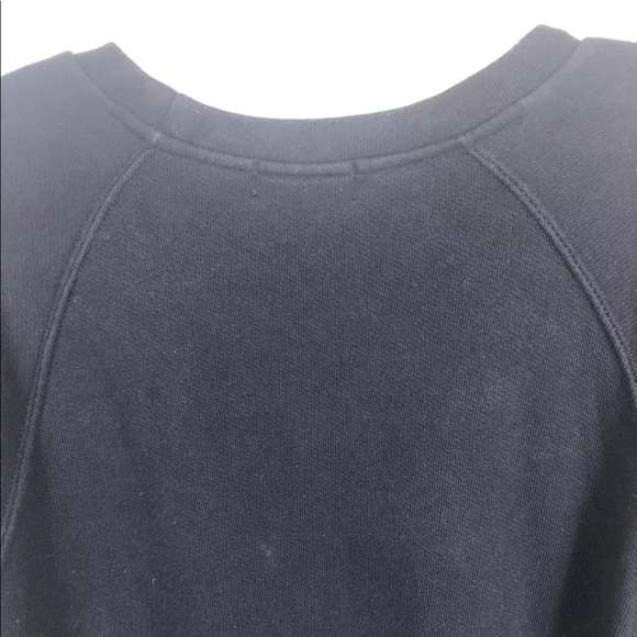 John Elliott Pique Solid Navy Blue Crewneck Sweatshirt Medium - Picture 7 of 8